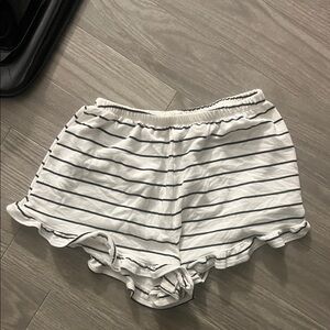 Audrey 3+1 Black and White Striped Shorts